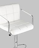 Стул барный Stool Group Малави белый, газ-лифт, обивка из искусственной кожи, фото 8