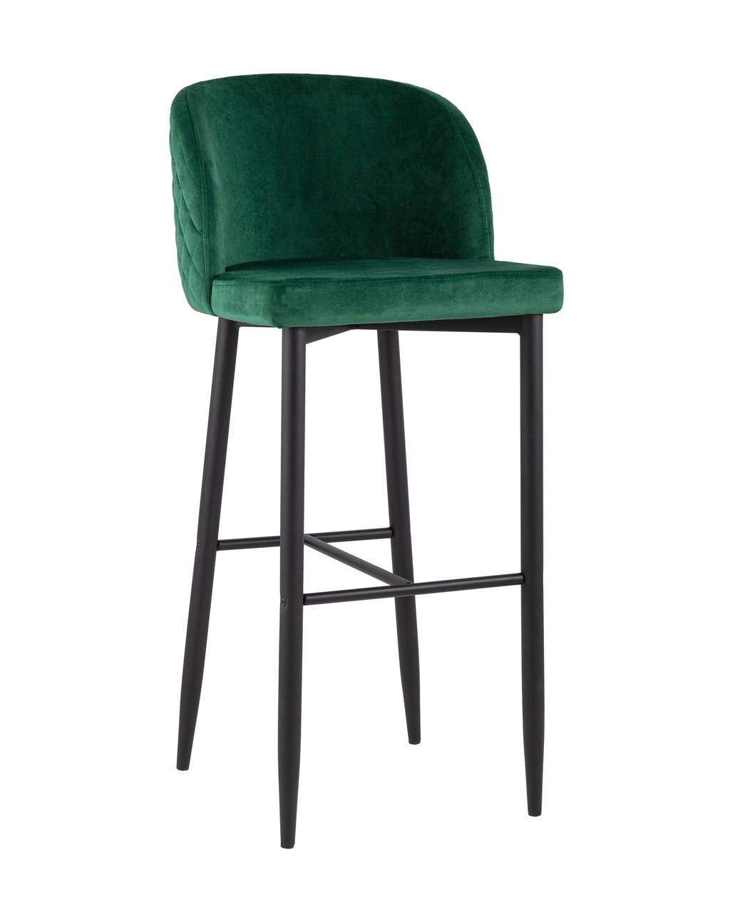 Стул барный Stool Group Оскар велюр изумрудный, обивка из практичной и устойчивой к истиранию мебельной