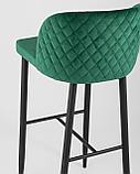 Стул барный Stool Group Оскар велюр изумрудный, обивка из практичной и устойчивой к истиранию мебельной, фото 9
