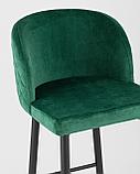 Стул барный Stool Group Оскар велюр изумрудный, обивка из практичной и устойчивой к истиранию мебельной, фото 10