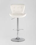 Стул барный Stool Group PORSCHE белый экокожа, прострочка, газлифт, хром, фото 3
