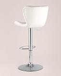 Стул барный Stool Group PORSCHE белый экокожа, прострочка, газлифт, хром, фото 6