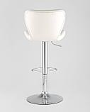Стул барный Stool Group PORSCHE белый экокожа, прострочка, газлифт, хром, фото 5