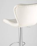 Стул барный Stool Group PORSCHE белый экокожа, прострочка, газлифт, хром, фото 7