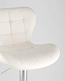 Стул барный Stool Group PORSCHE белый экокожа, прострочка, газлифт, хром, фото 9
