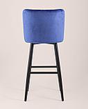 Стул барный Stool Group Ститч велюр синий, обивка из мебельной велюровой ткани, фото 5