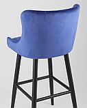 Стул барный Stool Group Ститч велюр синий, обивка из мебельной велюровой ткани, фото 7