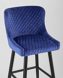 Стул барный Stool Group Ститч велюр синий, обивка из мебельной велюровой ткани, фото 8