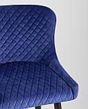 Стул барный Stool Group Ститч велюр синий, обивка из мебельной велюровой ткани, фото 9