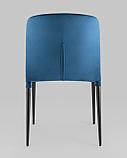 Стул Stool Group для кухни Лори велюр синий ножки черные металл, фото 6