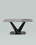Стол обеденный Stool Group Аврора 160*90 керамика черная столешница под мрамор основание металл, фото 6