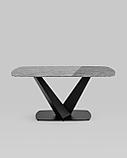 Стол обеденный Stool Group Аврора 160*90 керамика черная столешница под мрамор основание металл, фото 7