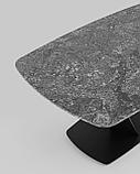 Стол обеденный Stool Group Аврора 160*90 керамика черная столешница под мрамор основание металл, фото 10