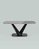 Стол обеденный Stool Group Аврора 180*90 керамика черная столешница под мрамор основание металл, фото 6