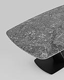 Стол обеденный Stool Group Аврора 180*90 керамика черная столешница под мрамор основание металл, фото 8