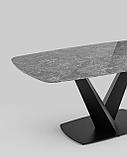 Стол обеденный Stool Group Аврора 180*90 керамика черная столешница под мрамор основание металл, фото 10