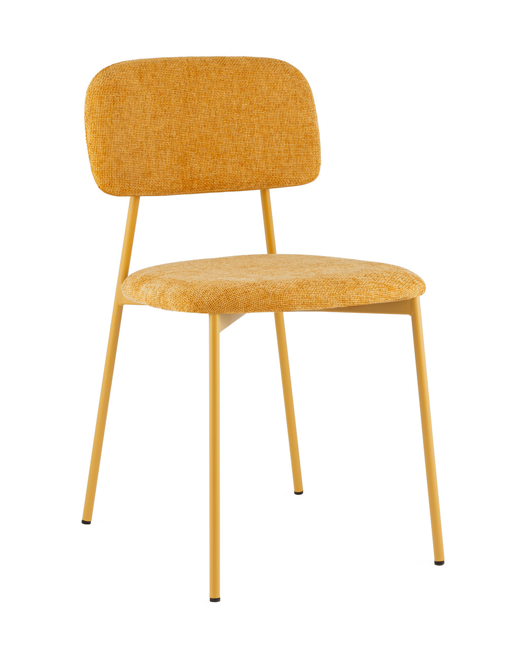 Стул Stool Group Chao рогожка желтый ножки металл желтые