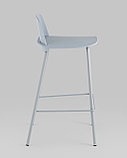 Стул полубарный Stool Group Mist пластиковое сиденье, серо-голубой, ножки металл, фото 4