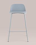 Стул полубарный Stool Group Mist пластиковое сиденье, серо-голубой, ножки металл, фото 3