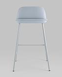 Стул полубарный Stool Group Mist пластиковое сиденье, серо-голубой, ножки металл, фото 5