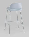 Стул полубарный Stool Group Mist пластиковое сиденье, серо-голубой, ножки металл, фото 6