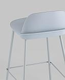 Стул полубарный Stool Group Mist пластиковое сиденье, серо-голубой, ножки металл, фото 7