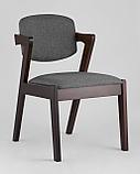 Комплект из двух стульев Stool Group VIVA мягкое серое сиденье, деревянный каркас из массива гевеи, фото 2