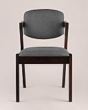 Комплект из двух стульев Stool Group VIVA мягкое серое сиденье, деревянный каркас из массива гевеи, фото 4