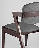 Комплект из двух стульев Stool Group VIVA мягкое серое сиденье, деревянный каркас из массива гевеи, фото 7