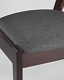 Комплект из двух стульев Stool Group VIVA мягкое серое сиденье, деревянный каркас из массива гевеи, фото 9