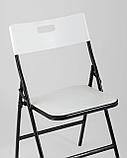 Стул складной Stool Group банкетный LITE белый, высокопрочный пластик, металлический каркас, фото 10