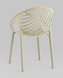 Стул Stool Group пластиковый Monstera зеленый с декорированной спинкой ножки пластик, фото 10