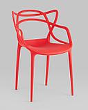 Стул Stool Group пластиковый Masters (Мастерс) красный с декорированной спинкой ножки пластик, фото 2