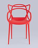 Стул Stool Group пластиковый Masters (Мастерс) красный с декорированной спинкой ножки пластик, фото 8