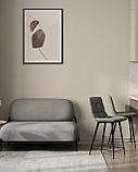 Диван Stool Group Стоун рогожка серый, ножки черные, металл, фото 4