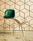 Стул Stool Group Beetle бежевый, металлический каркас, бархатная обивка, золотые ножки, фото 4