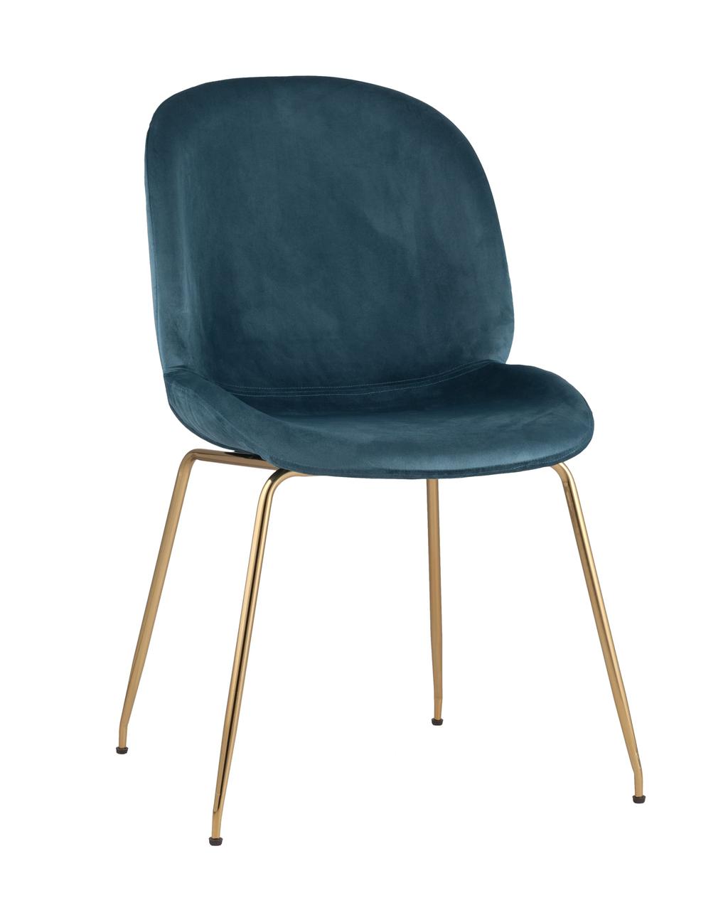 Стул Stool Group Beetle маренго, металлический каркас, бархатная обивка, золотые ножки