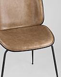 Стул Stool Group Beetle PU бежевый, металлический каркас, черные ножки, фото 9