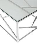 Журнальный стол Stool Group АРТ ДЕКО серебро, профиль каркаса сталь, материал столешницы стекло, фото 5
