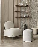 Кресло Stool Group Стоун обивка ткань букле молочный, фото 3