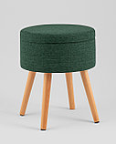 Пуф Stool Group Store Woody рогожка темно-зелёная с ящиком, фото 2