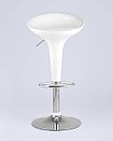 Стул барный Stool Group Bomba (Бомба) белый газ-лифт, пластик, хром, фото 3