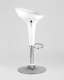 Стул барный Stool Group Bomba (Бомба) белый газ-лифт, пластик, хром, фото 4