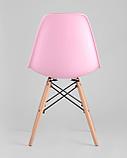 Стул Stool Group Eames DSW розовый, литой полипропилен, стальной каркас, массив бука, фото 7