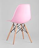 Стул Stool Group Eames DSW розовый, литой полипропилен, стальной каркас, массив бука, фото 8