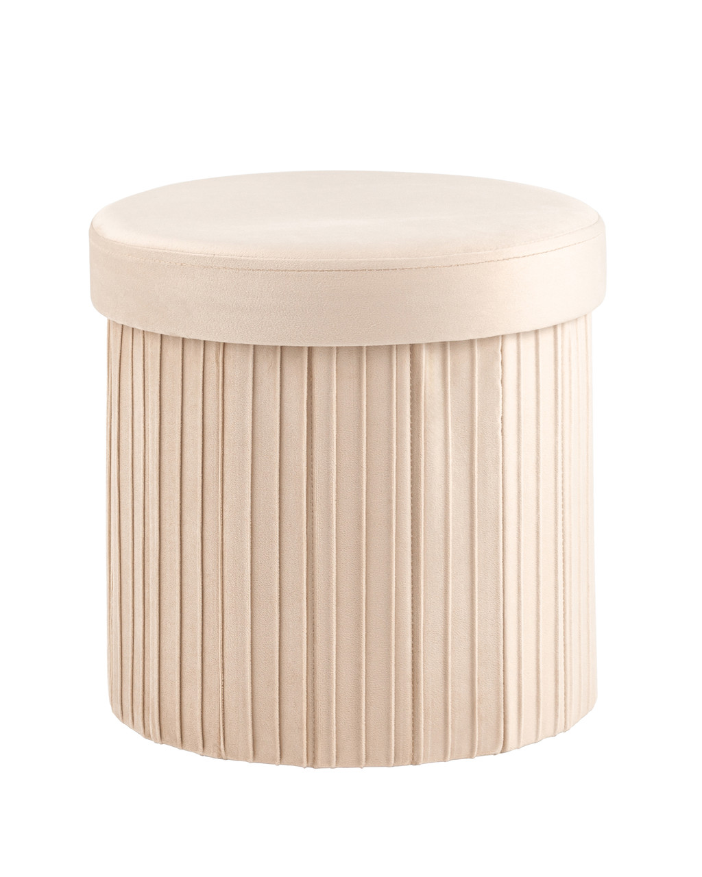 Пуф Stool Group Store Round бежевый складной с ящиком