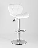 Стул барный Stool Group Бон белый обивка экокожа на хромированной ножке, фото 2