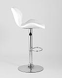 Стул барный Stool Group Бон белый обивка экокожа на хромированной ножке, фото 6