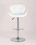 Стул барный Stool Group Бон белый обивка экокожа на хромированной ножке, фото 5