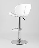 Стул барный Stool Group Бон белый обивка экокожа на хромированной ножке, фото 8